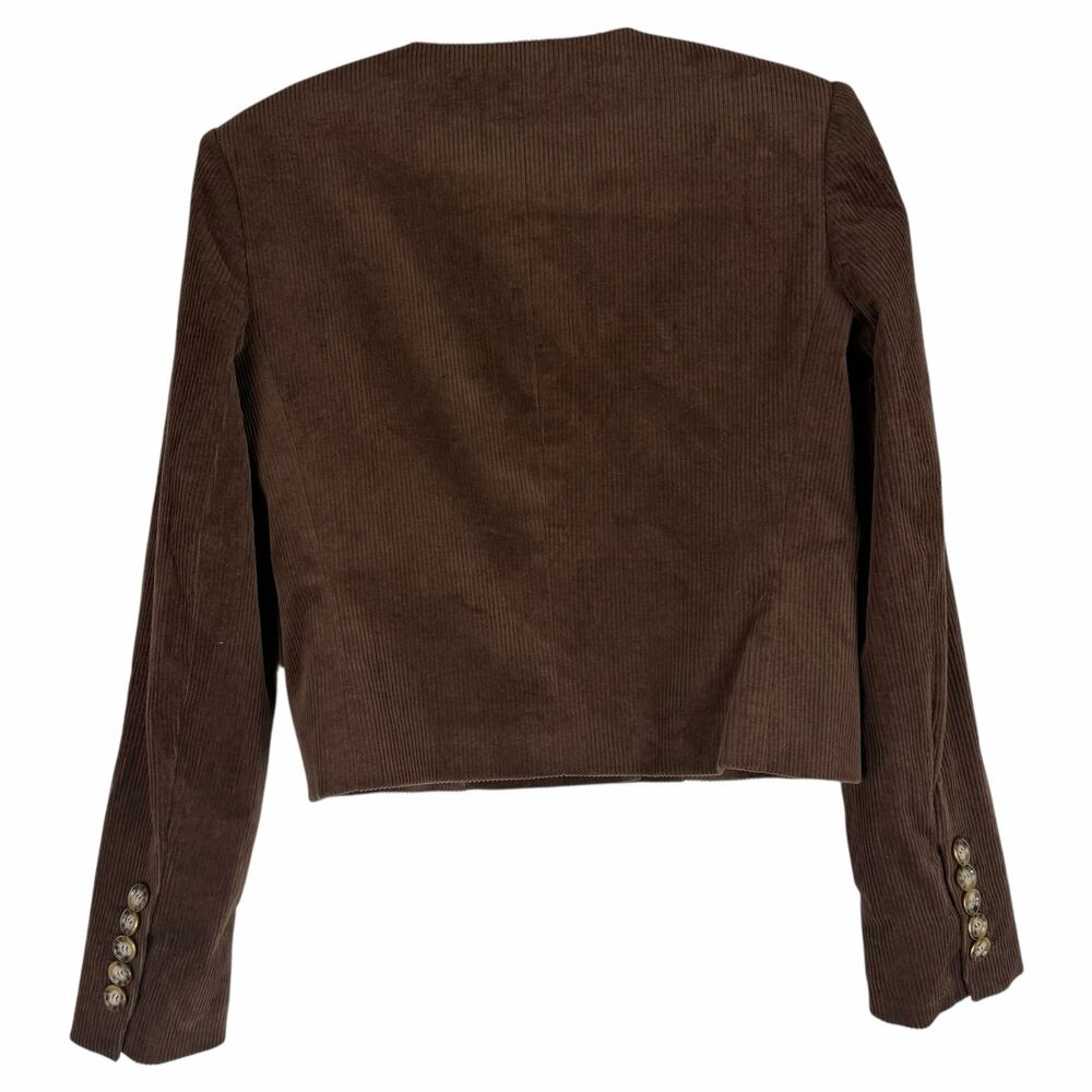 Veronica Beard Bentley Double Breasted Corduroy Jacket Brown Size 2 - Picture 8 of 11